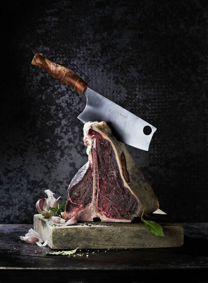 Liebingsmesser T-Bone Steak mit Messer
